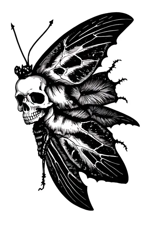 Moth With A Skull