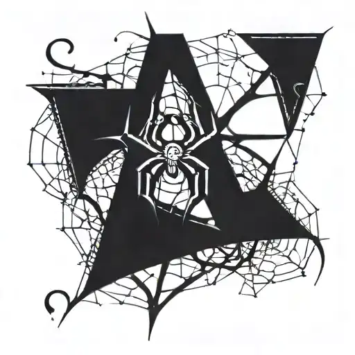 C H A V E Z Going Down Letter By Letter With Spider Webs Around The Letters And Spider