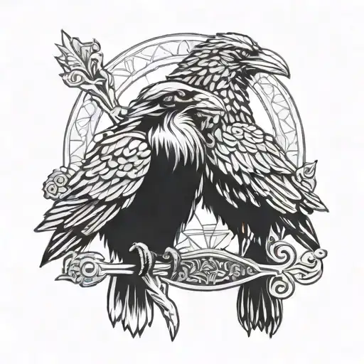 Raven And Odin