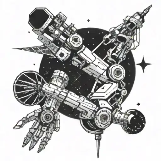 A Robotic Arm Reaching Towards A Distant Star