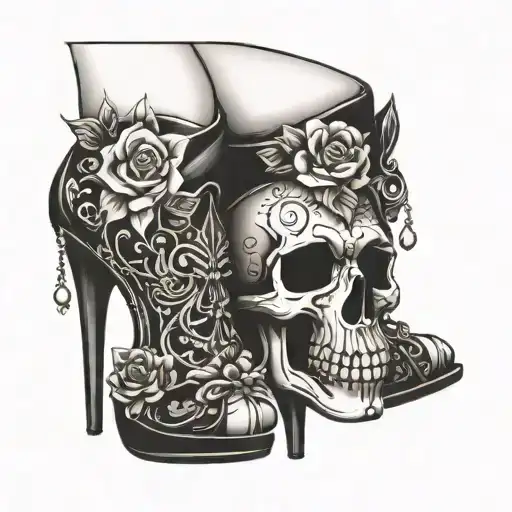 Skull High Heels