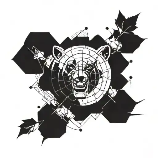 A Minimalist Tattoo Design Combining Elements From Twenty One Pilots And Teen Wolf