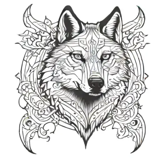 Combine Elements Of Music And Wolves To Create A Unique Design