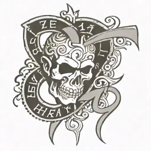 Old English Tattoo Featuring Zero Fear