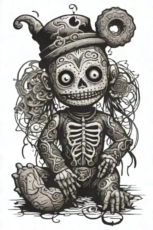 Psychedelic Voodoo Doll Without A Hat