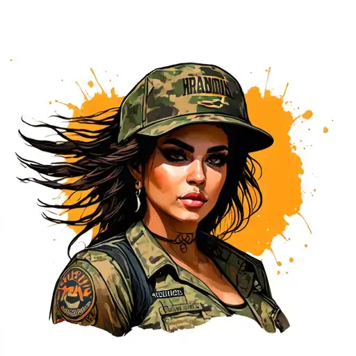 Modern Military Female Worrior