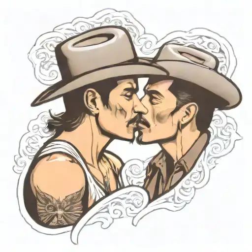 2 Cowboys Kiss In Love