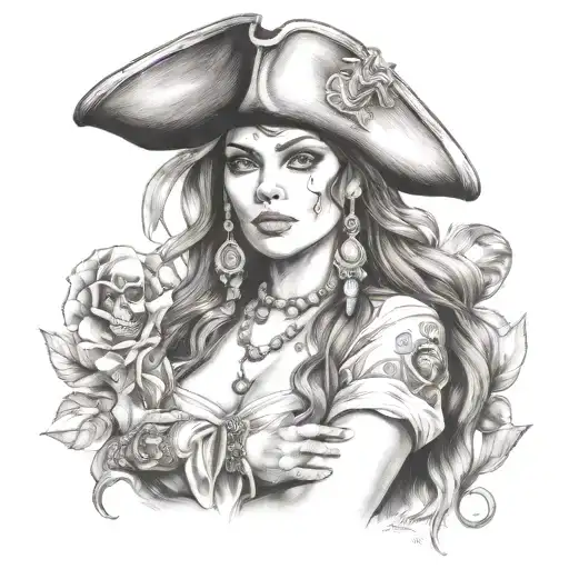 Pirate Woman Posing