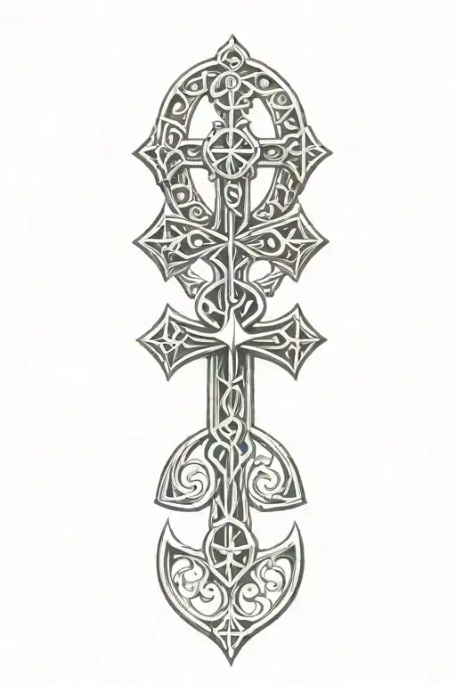 Ankh Symbol Intertwined Representing