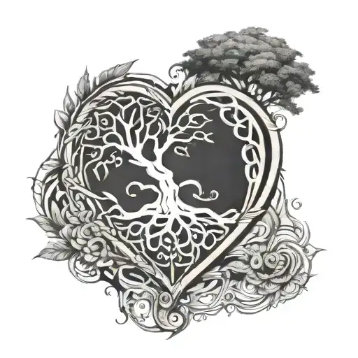 Tree Of Life Heart Chakra Symbol Surrounded