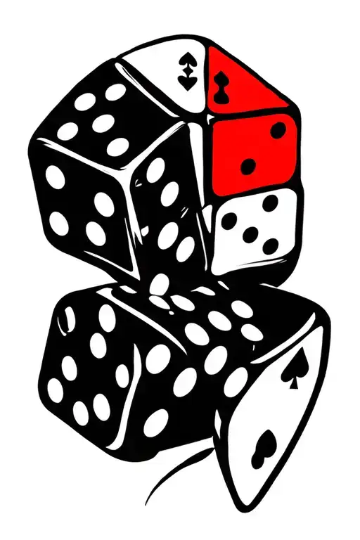 Gambling Dice Symbolizing The Gamble