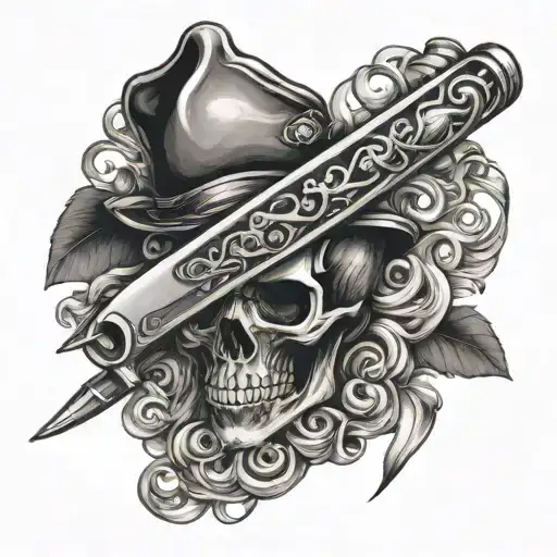 Smoke Rising With Dagger