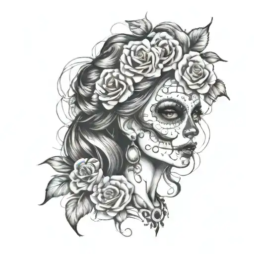 Day Of The Dead Woman Hair