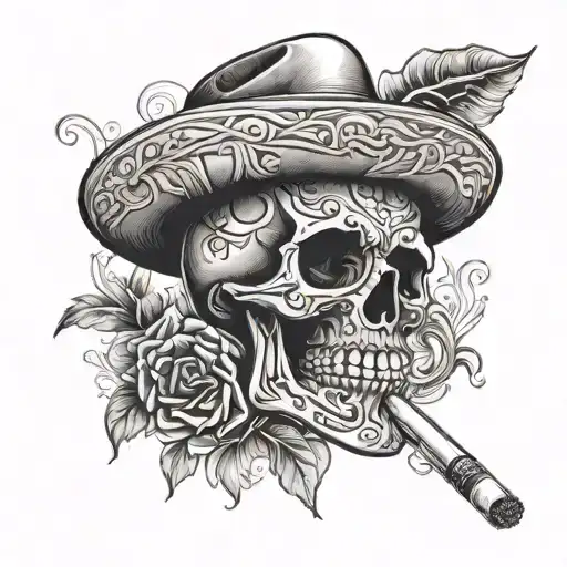 Cigarette Mexican Scull