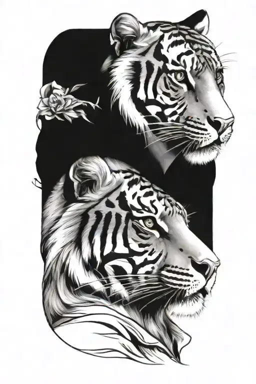 Woman With A Tiger Face