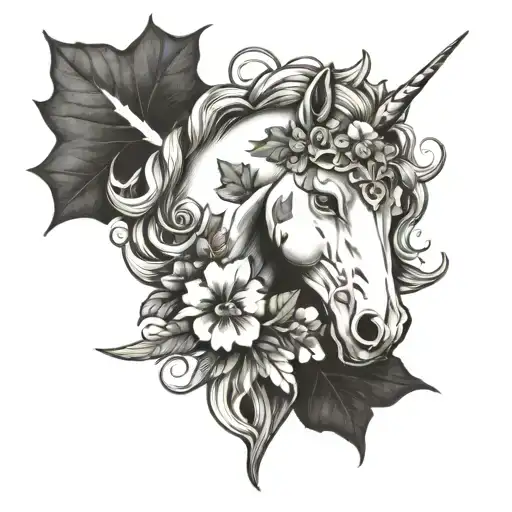 Canadian Mapleleaf And Scottish Unicorn Surrounded