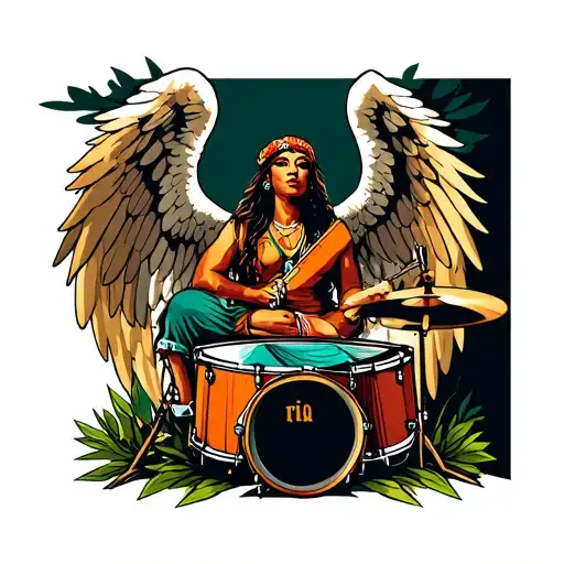 Rip Drummer Angel In Forest