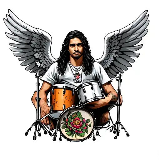 Rip Drummer Angel In Forest