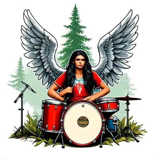 Rip Drummer Angel In Forest