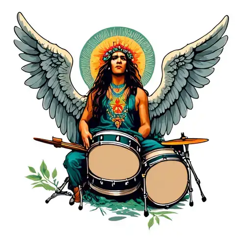 Rip Drummer Angel In Forest
