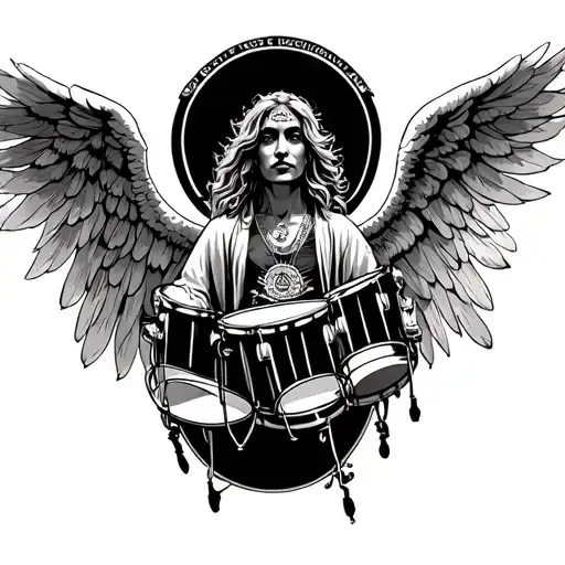 Rip Drummer Angel In Forest