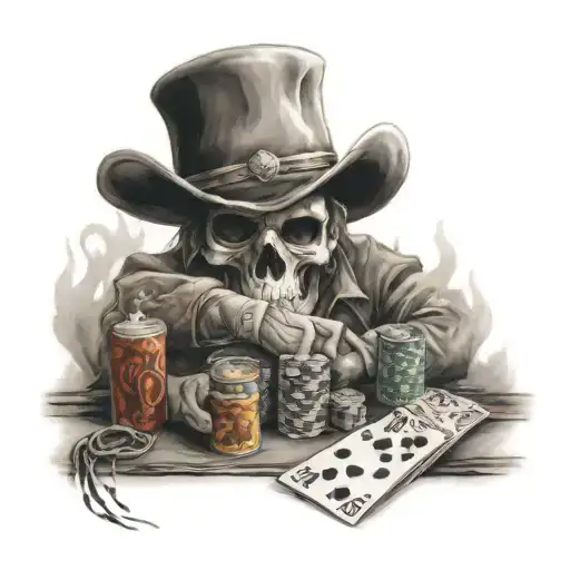 An Old Western Poker Game