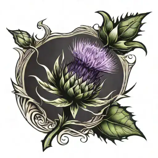 Thistle With Perspective Symbol