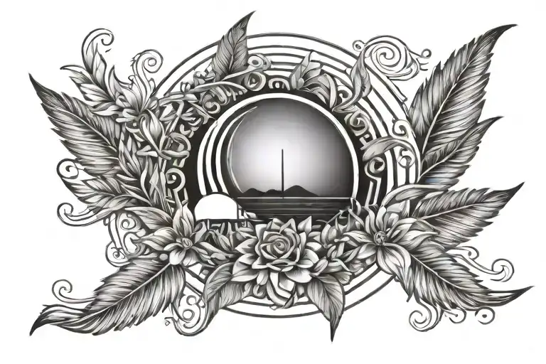 Sunrise As Hope Minimal Line Art