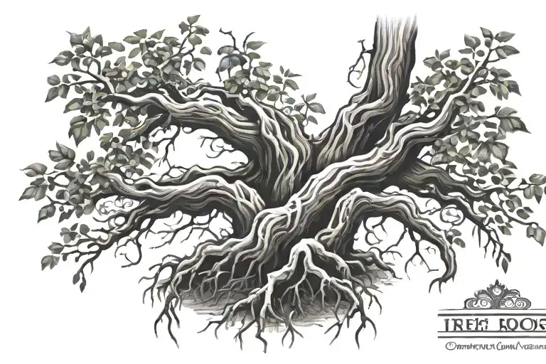 Tree Roots Growing Roots