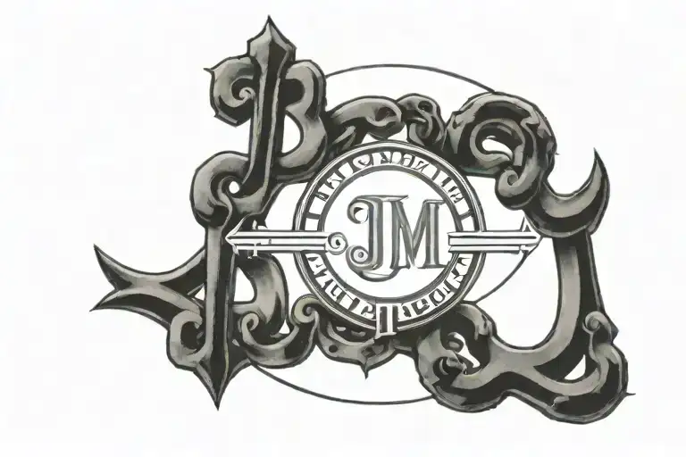 Prison Tattoo With Letters J L M