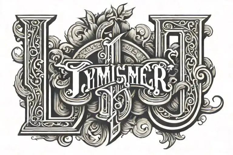 Gangster Font With Letters J L M