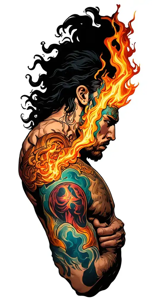 Prometheus Stealing Fire Rising