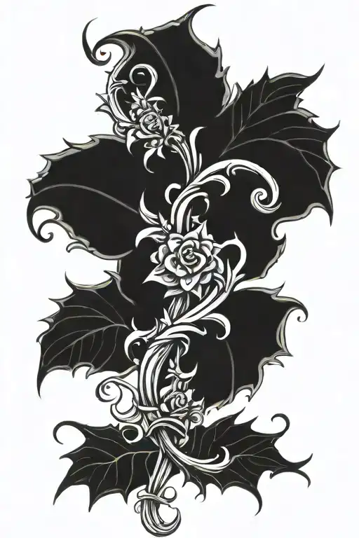 Twisted Ornate Thorns On A Vine