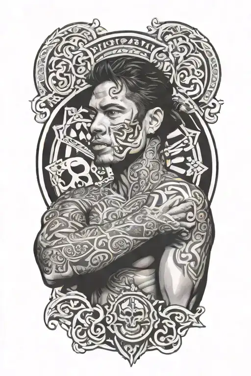 Before Left Arm With The Word