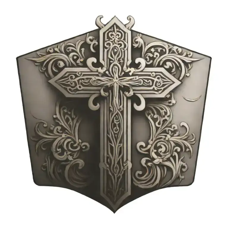 Ornate Cross Adorned
