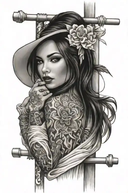 Beautiful Girl On A Striper Pole