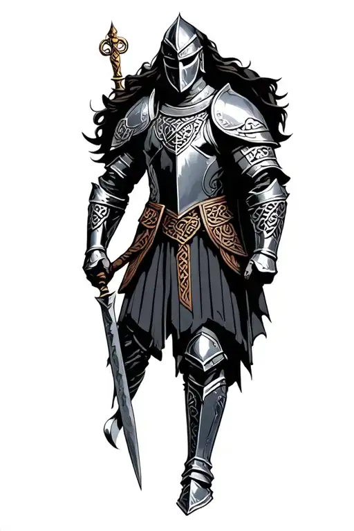 Celtic Knight In Full Armor
