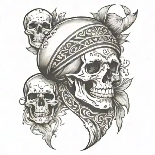 Nordic Band And Skull