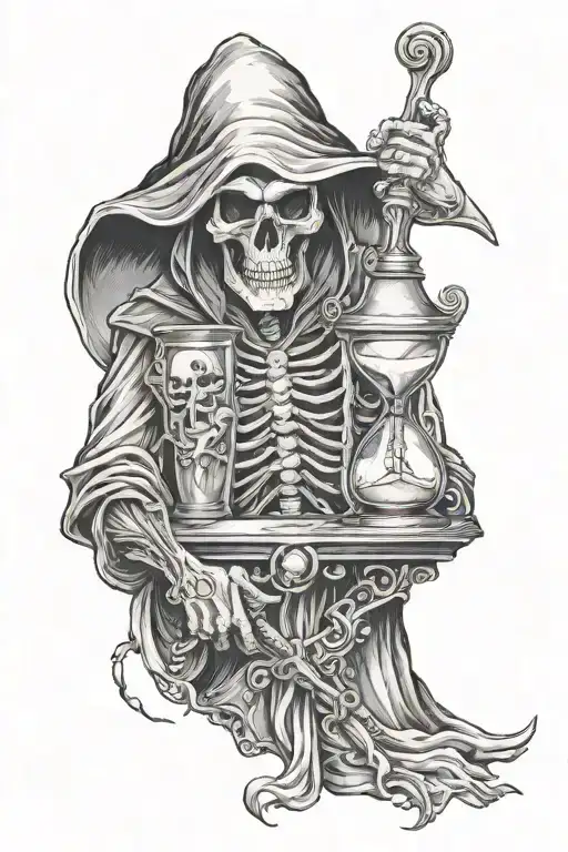 Grim Reaper With Hourglass