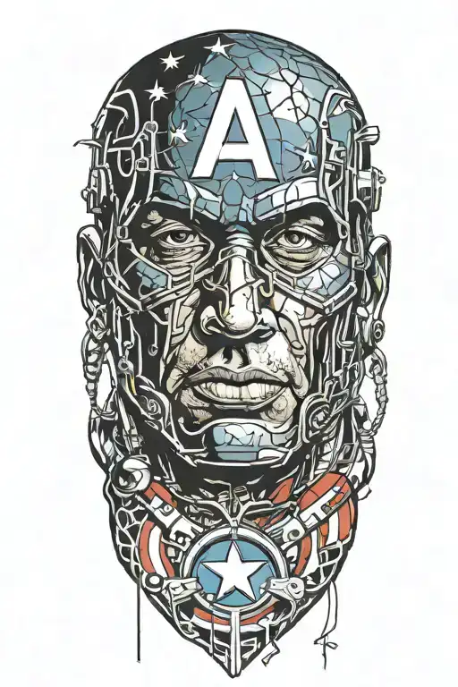 Captain America Gangsta Rapper Surrounded My Music Notes