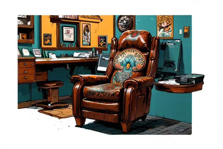 Tattoo Shop Reclined Chair