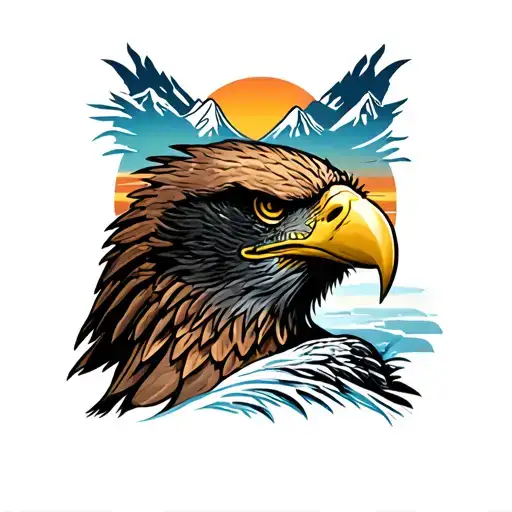 Eagle Head And Mountains In The Back