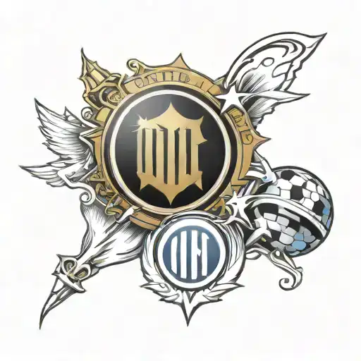 Inter Logo Scudetto Cup And Second Star