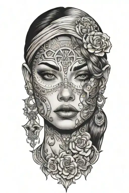 Exy Woman Face With Gang