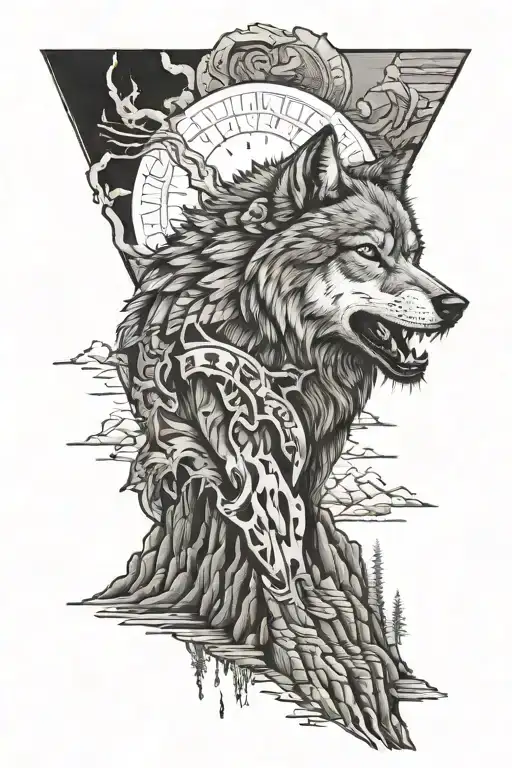 Wolf Climbing Mountain