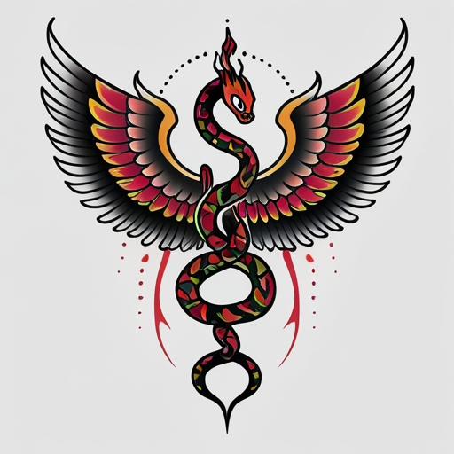 Sacred Wings of the Eternal Serpent Tattoo idea