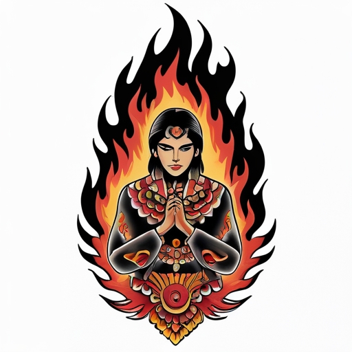 Sacred Fire’s Silent Embrace Tattoo idea