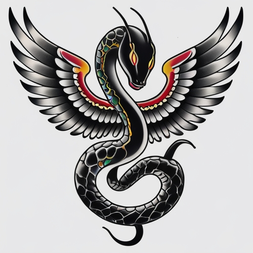 Silver Wings of the Serpent Tattoo idea