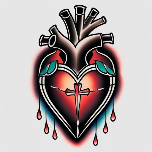 Tears of the Sacred Heart Tattoo idea