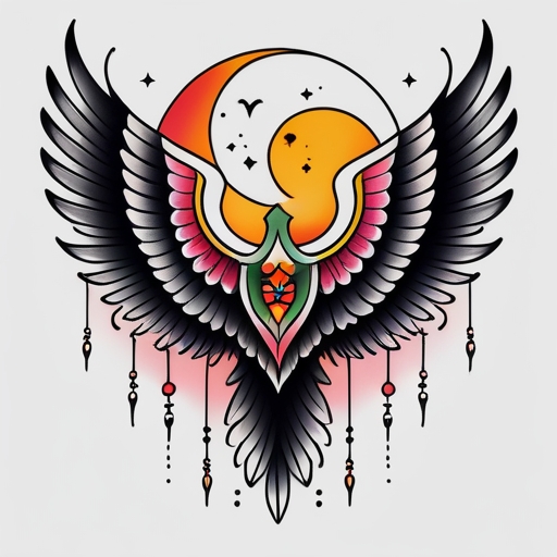 Moonlit Wings Tattoo idea
